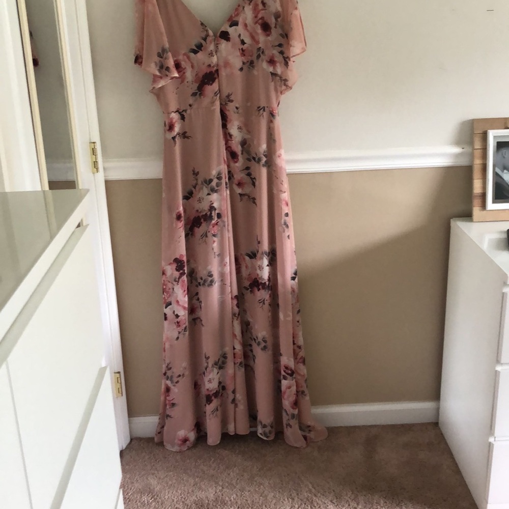 David’s Bridal Db Studio Flutter Sleeve Dress - image 5